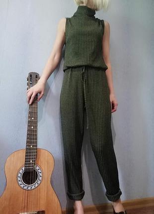 Стильный комбинезон в рубчик хаки missguided