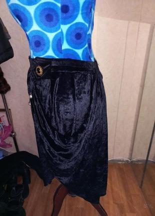 Винтажная юбка интересного кроя франция4 фото