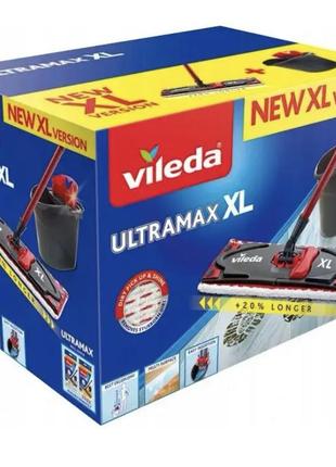 Набор для уборки швабра + ведро vileda ultramax box xl польша