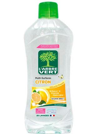Рідина для чищення ванн l'arbre vert мультиочисник лимон 1 л (3450601026157)