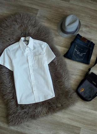 Белая рубашка на мальчика 134