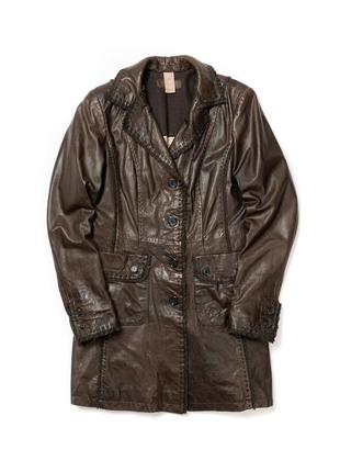 Milestone women's leather cloak женский кожаный плащ