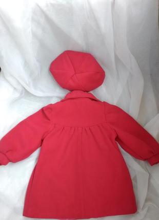 Кашемірове пальто з беретом дитяче весна2 фото