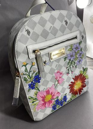 Крутий якісний рюкзак с квітами в стилі polo,kors, guess! оригінал3 фото