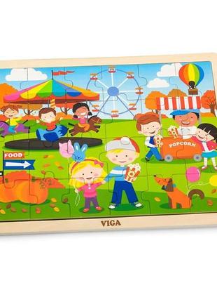 Дерев"яний пазл viga toys времена года: осінь, 24 ел 51271