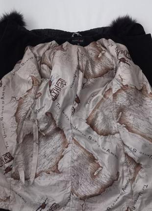 Пальто кашемировое комбинированное стеганой тканью4 фото