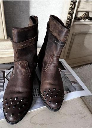 Кожаные спелые ботинки zign4 фото