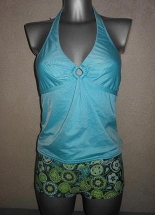 S/m германия! бирюзовый купальник танкини новый