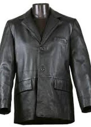 Шкіряна чоловіча куртка піджак pierre cardin