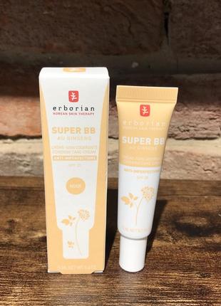 Тонирующий bb крем для лица erborian super вв cream nude 15 m