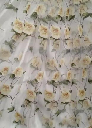 Тюль жовта троянда