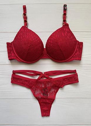 Роскошный комплект белья пуш-ап victoria's secret оригинал