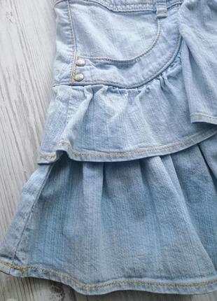 Платье джинсовое с открытыми плечами baby doll4 фото