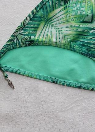 75в, 80а (низ хс-с)  стильный купальник бикини с принтом пальмовых листьев5 фото