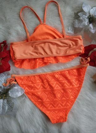 Наймовірно яскраво оранжевий купальник для дівчинки 13-13 років new look.3 фото