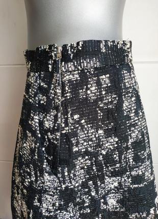 Красивая юбка а-силуэт zara с боковыми карманами4 фото
