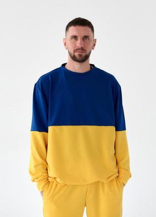 Костюм україна світшот два кольори + штани жовті🔥