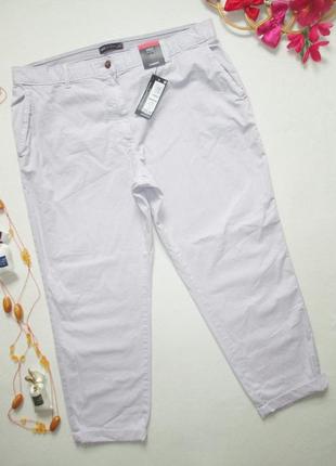 Шикарные стрейчевые котоновые летние джинсы чинос батал с лампасами m&s 💜💖💜1 фото