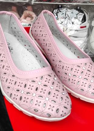 Рожеві туфлі балетки весна, літо для дівчинки