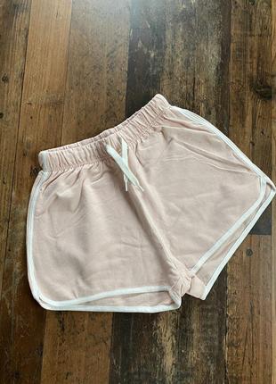 Короткие хлопковые шорты синие / розовые / коричневые / пудра6 фото
