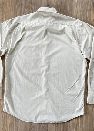Мужская классическая хлопковая рубашка с длинным рукавом yves saint laurent3 фото