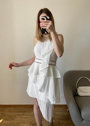 Вишукана біла сукня із прошви3 фото