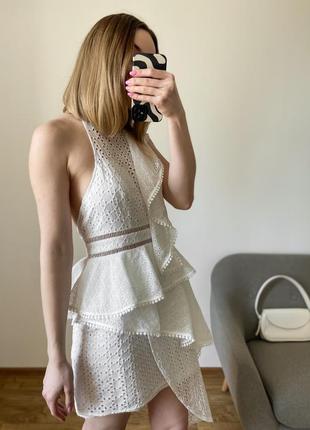 Вишукана біла сукня із прошви8 фото