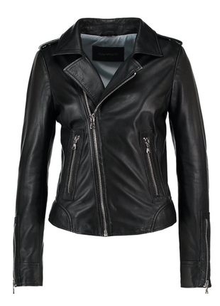 Новая кожаная косуха oakwood франция 100% кожа чёрная идеальная куртка2 фото