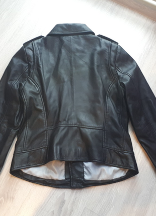 Новая кожаная косуха oakwood франция 100% кожа чёрная идеальная куртка4 фото