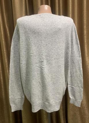 Новогодний свитшот свитер m&s серый с милым снеговиком, пайетками, размер 18 xxl5 фото