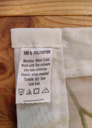 3 легкие газовые шторки с завязками