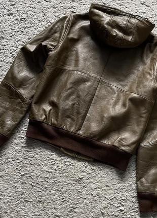 Фирменная,кожаная,стильная куртка-бомбер fizzen3 фото