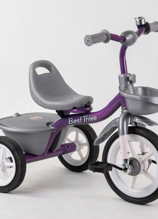 Велосипед трехколесный best trike (bs-2478) с резиновыми колесами1 фото