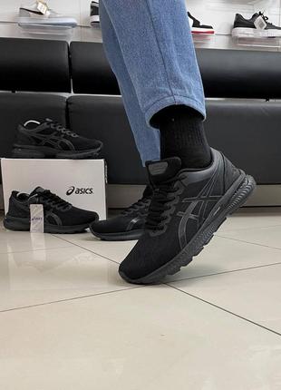 Чоловічі спортивні чорні кросівки в сітку asics gel nimbus 🆕 асікс2 фото