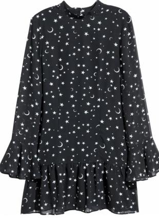 Платье мини черная, h&m