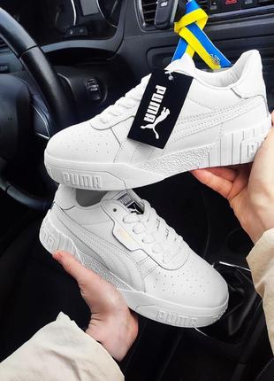 Женские кроссовки puma cali white белые1 фото