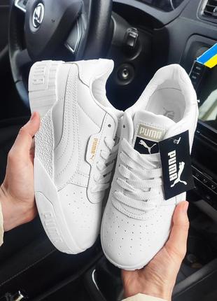 Женские кроссовки puma cali white белые2 фото