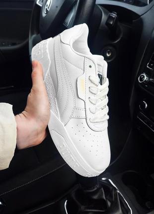 Женские кроссовки puma cali white белые4 фото