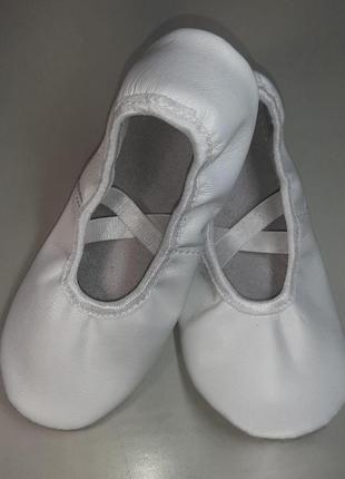 Чешки балетки кожаные белые2 фото