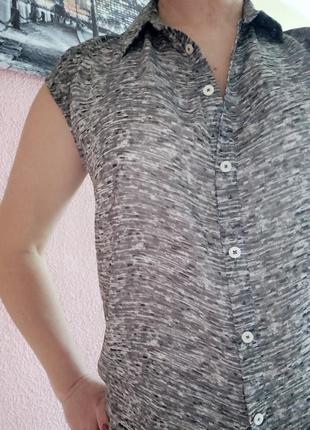 Бренду armani блуза, сорочка, блузка, рубашка без рукавів у сірому кольорі