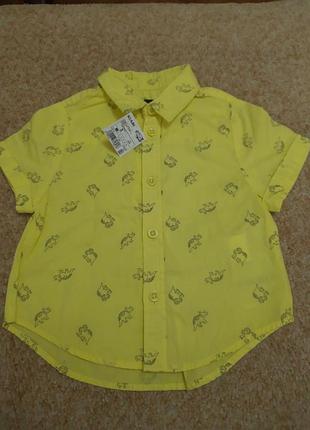 Новая фирменная рубашка рост 90-97см