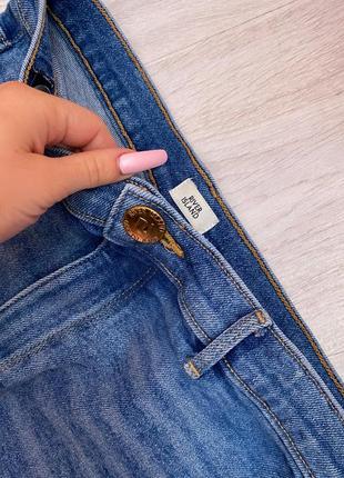 Крутые синие рваные скини skinny xs river island рост до 158см3 фото