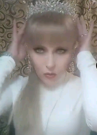 Корона, диадема, тиара, веточка из бусин и стразов. ручная работа