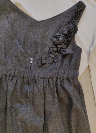 Теплый сарафан платье из шерсти для девочки3 фото