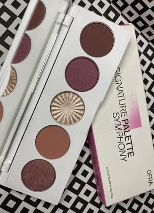 Палетка теней+хайлайтер ofra signature eyeshadow palette symphony