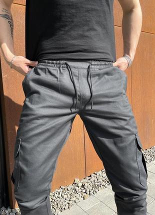 Мужские котоновые штаны "baza"  графит8 фото