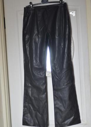 Стильные брюки/джинсы из искусственной кожи3 фото