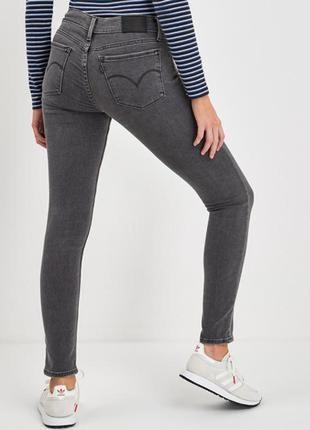 Levi's оригинал скинни джинсы серые skinny