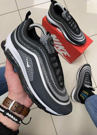 Мужские спортивные темно серые кроссовки nike air max 97🆕 найк аир макс