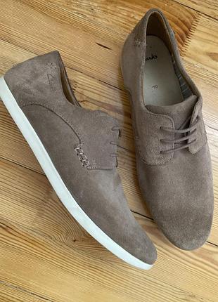 Clarks туфли мужские натуральный замш